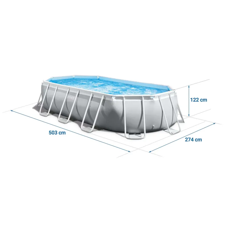 Rechteckiger Pool 503x274x122cm, ideal für sommerlichen Spaß im Garten