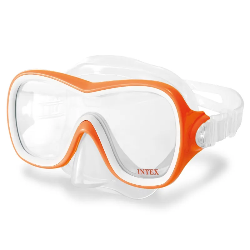 Helle orange Schwimmmaske, ideal für Poolaktivitäten und Wasserspaß