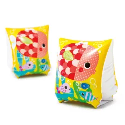 Blaue Schwimmflügel, ideal für Kinder und Wasserspaß im Sommer