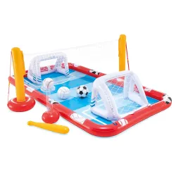 Aufblasbares Sportarena Spielcenter Intex 57147 mit Wasserrutsche für Kinder
