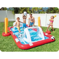 Ideal für das Spielen im Freien Aufblasbares Sportarena Spielcenter Intex 57147 für Kinder