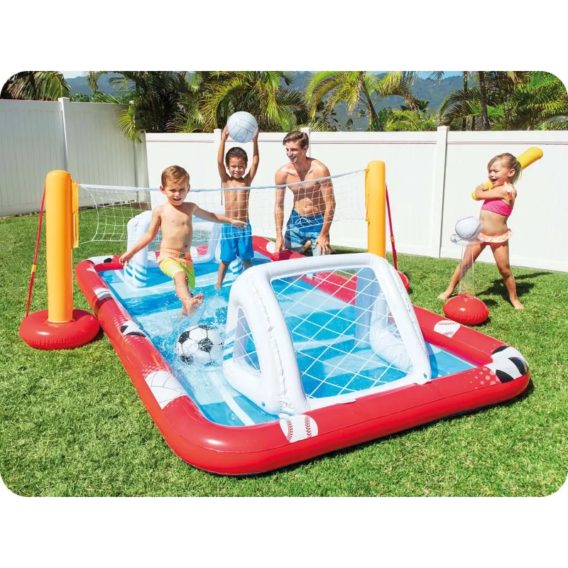 Ideal für das Spielen im Freien Aufblasbares Sportarena Spielcenter Intex 57147 für Kinder