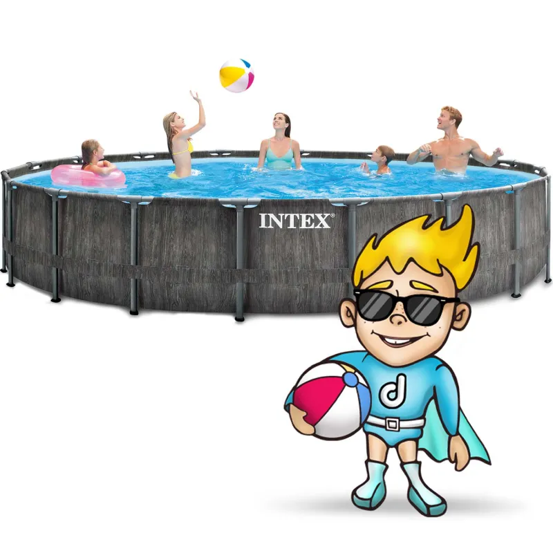 Runder Stahlrahmen Pool 549 x 122 cm, ideal für Gartenentspannung
