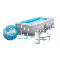 Stahlrahmenbecken 400 x 200 x 122 cm 10-in-1 Intex 26790, ideal für den Sommer im Garten