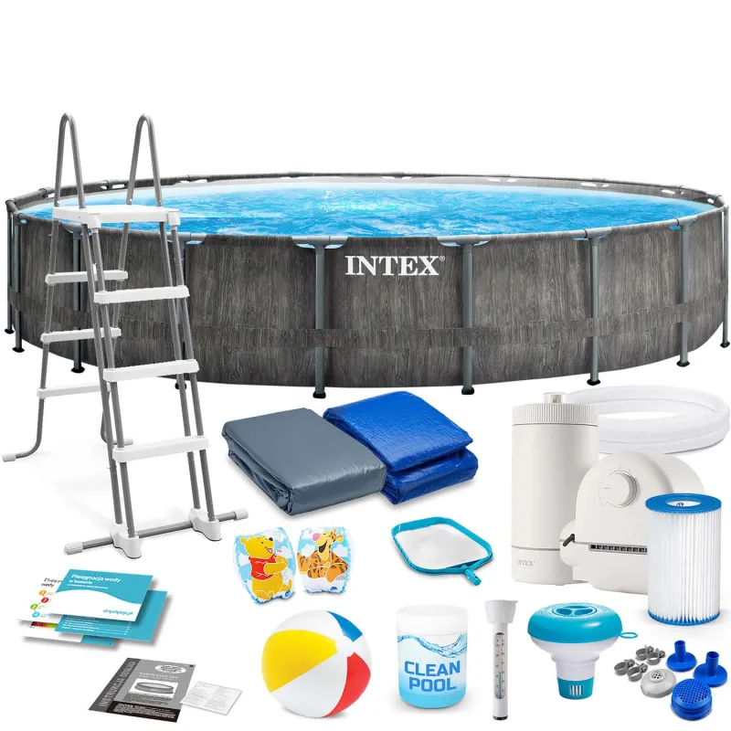 Garten-Framepool 549 x 122 cm, stabile Konstruktion, Stahlrahmen-Pool