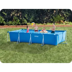 Robuster Stahlrahmen Pool 450x220x84 cm 16in1 Intex 28274 für den Außenbereich