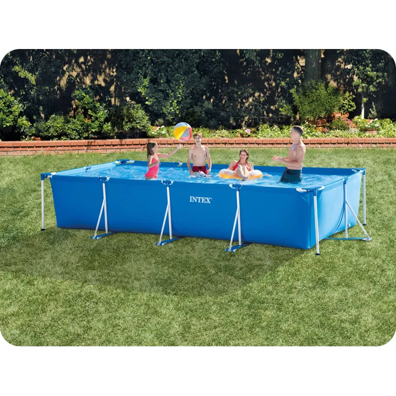 Robuster Stahlrahmen Pool 450x220x84 cm 16in1 Intex 28274 für den Außenbereich