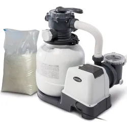 Sandfilterpumpe 7900 l/h INTEX 26646 + 25 kg Sand