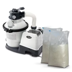 Sandfilterpumpe 12000 l/h INTEX 26652 + 50 kg Sand