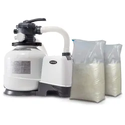 INTEX 26648 Sandfilter-Pumpe 10500 l/h + 50 kg Sand