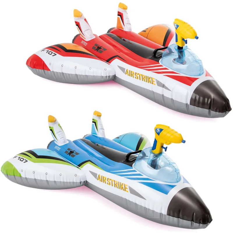 Rotes aufblasbares Flugzeug mit Wasserpistole INTEX 57536 für Wasserspaß