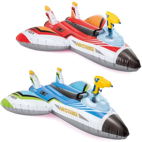Rotes aufblasbares Flugzeug mit Wasserpistole INTEX 57536 für Wasserspaß
