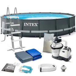 Gartenstahl-Pool 488 x 122 cm 12in1 INTEX 26326
