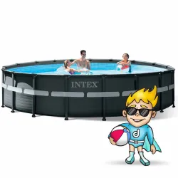 Runder Stahlrahmen Pool 549 x 132 cm, ideal für Entspannung im Garten