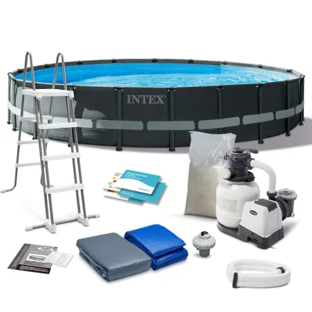 Garten-Stahlrahmen Pool 610 x 122 cm 12-in-1 INTEX 26334