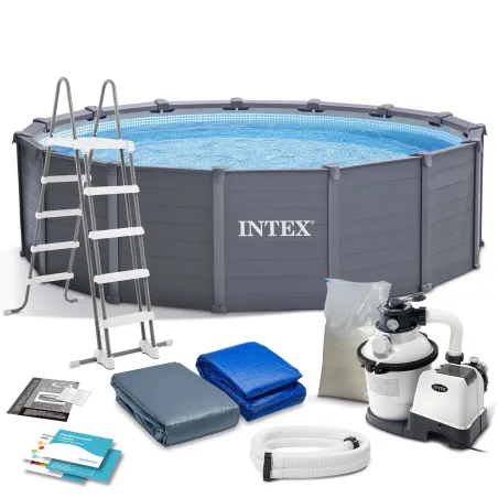 Aufblasbarer Gartenpool 478 x 124 cm 12in1 INTEX 26384 aus strapazierfähigem PVC-Material