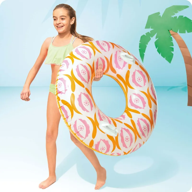 Schwimmring 114 cm, stilvoll, ideal für Strand oder Pool