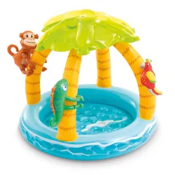 Aufblasbarer Babybecken mit Dach Insel 102 x 86 cm Intex 58417