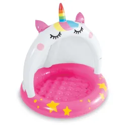 Aufblasbarer Babybecken mit Dach Meeresschildkröte 102 x 102 cm Intex 58438