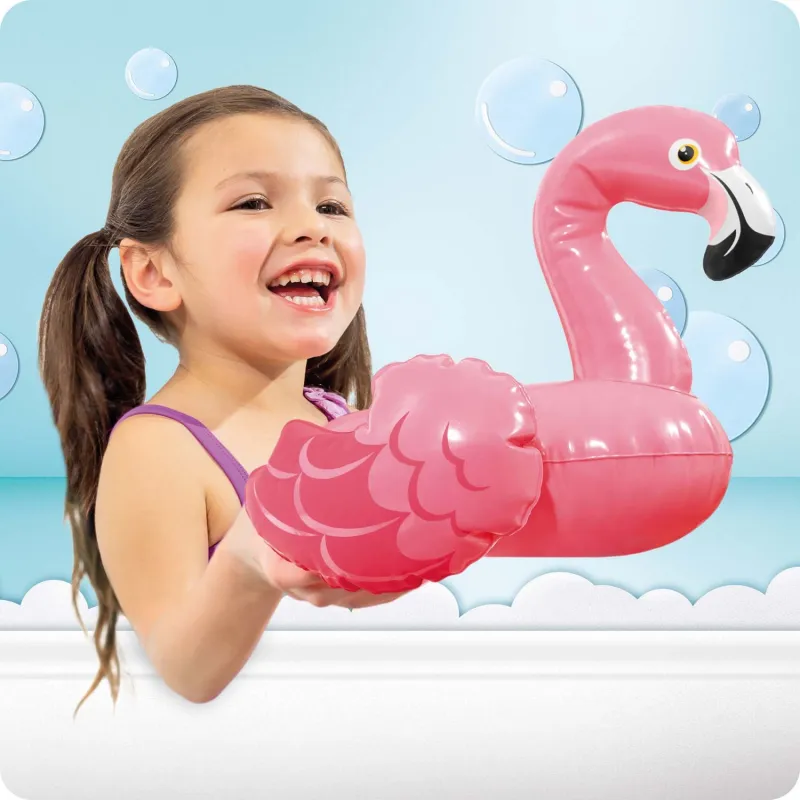 Buntiges aufblasbares Flamingo-Badespielzeug, ideal für Wasserspaß mit Kindern