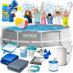 Stahlrahmen-Gartenpool 305 x 76 cm 15in1 INTEX 26702 + Seifenblasenmaschine GRATIS