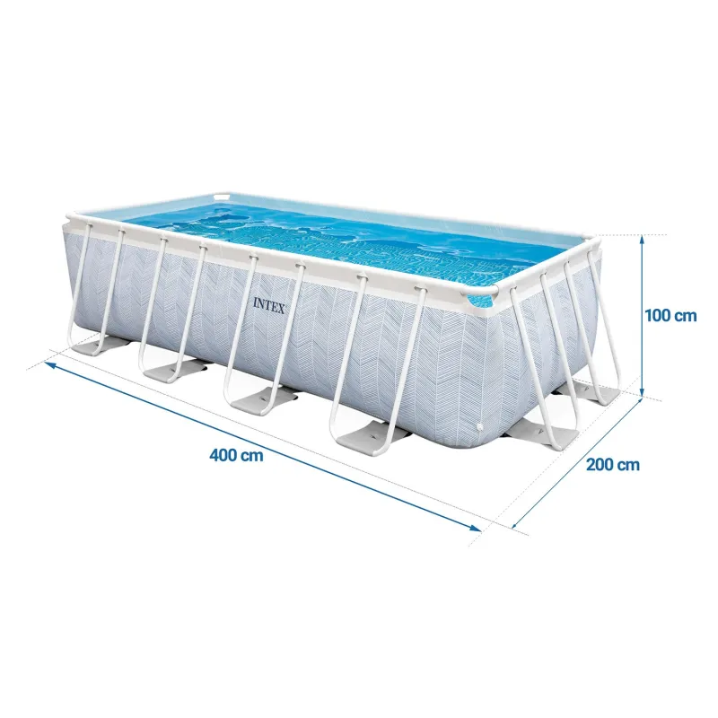 Stahlrahmenpool 400 x 200 x 100 cm, ideal zum Entspannen im Garten