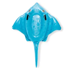 Blaue aufblasbare Rochen-Luftmatratze ideal zum Entspannen im Wasser