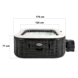 Aufblasbares SPA mit Hydromassage, langlebige Materialien und bequeme Sitze, ideal für Feiern