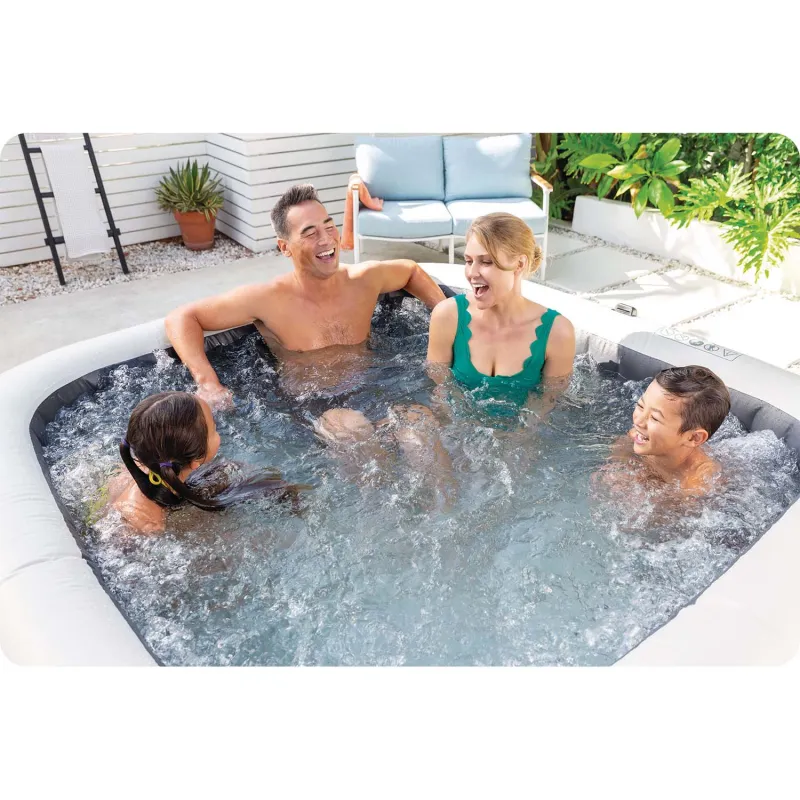 Aufblasbares SPA mit Hydromassage, ideal für Familie oder Freunde, gemeinsame Entspannungsmomente