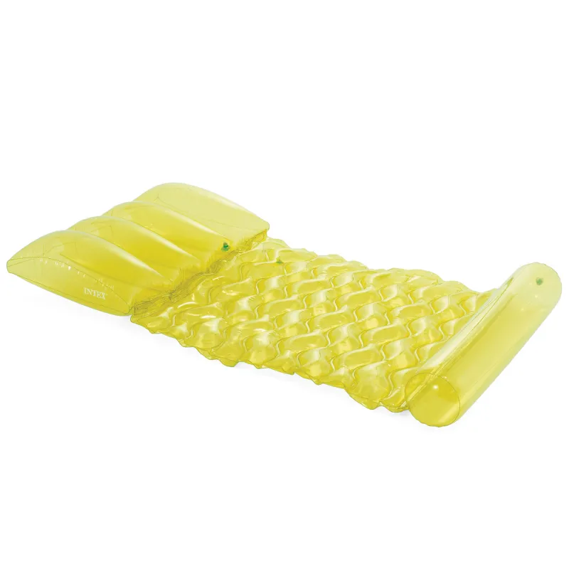 Limettenfarbene Schwimmmatte, ideal für den Garten oder den Urlaub am Wasser