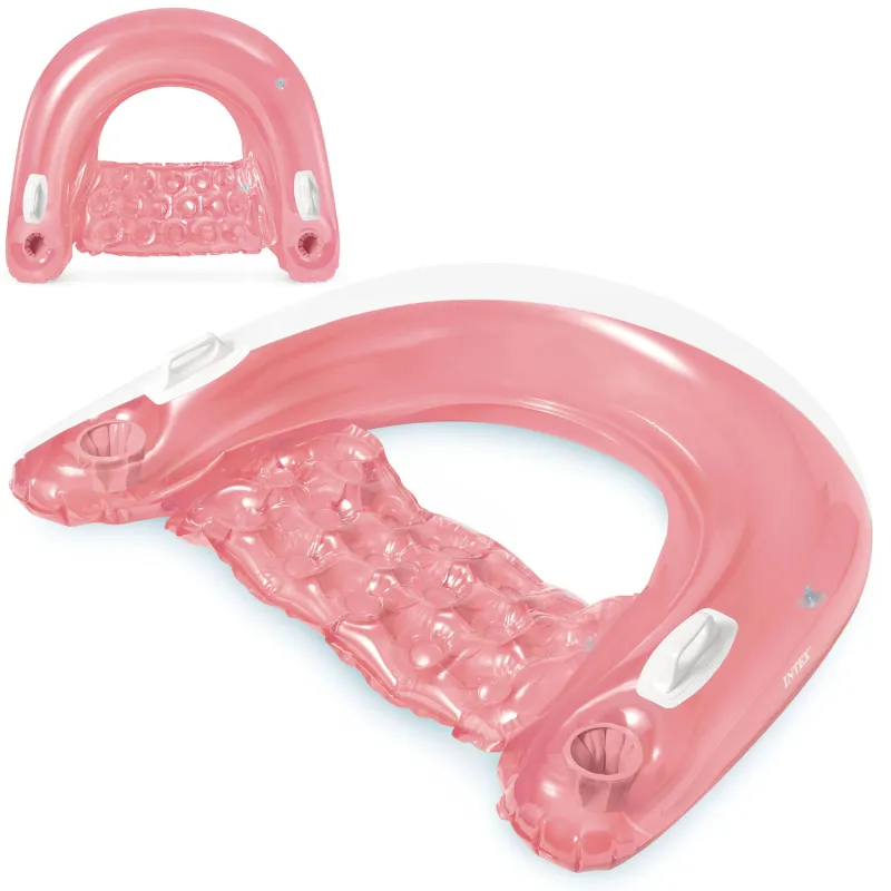 Rosa Schwimm-Sessel 147 x 99 cm mit Griffen, Wasserspielzeug