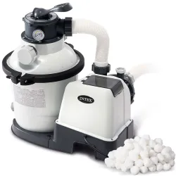 Sandfilter-Pumpe + Filterbälle 5700 l/h Intex 26644