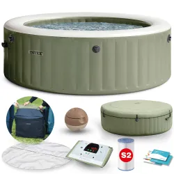 Aufblasbarer Whirlpool für 6 Personen mit Hydromassage, ideal für den Garten