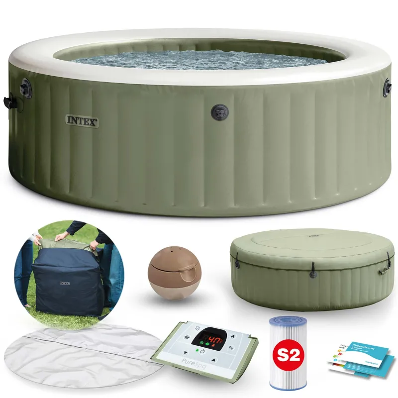 Aufblasbarer Whirlpool für 6 Personen mit Hydromassage, ideal für den Garten