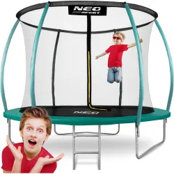 Gartentrampolin 10ft/312cm mit Netz, profilierten Stangen und Leiter