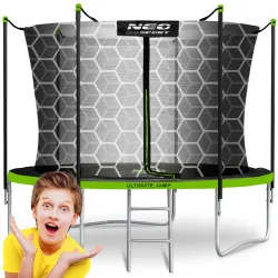 Neo-Sport Gartentrampolin 8ft/252cm mit Innennetz und Leiter