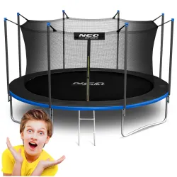 Gartentrampolin 15ft/465cm mit Innensicherheitsnetz und Leiter Neo-Sport