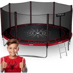 Neo-Sport Garten-Trampolin 14ft/435cm mit äußerem Netz und Leiter
