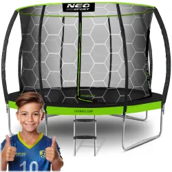 Neo-Sport Garten-Trampolin profiliert 14ft/435cm mit Innennetz