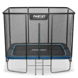 Neo-Sport Rechteckiges Gartentrampolin 10x7ft/305x213cm mit Außennetz und Leiter
