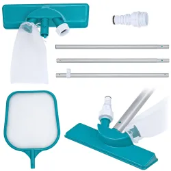 Bestway 58013 Pool-Reinigungsset Stab 167cm + Staubsauger + Netz