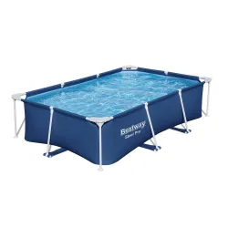 Familienfreundlicher Garten-Stahlrahmen-Pool 259x170x61 cm