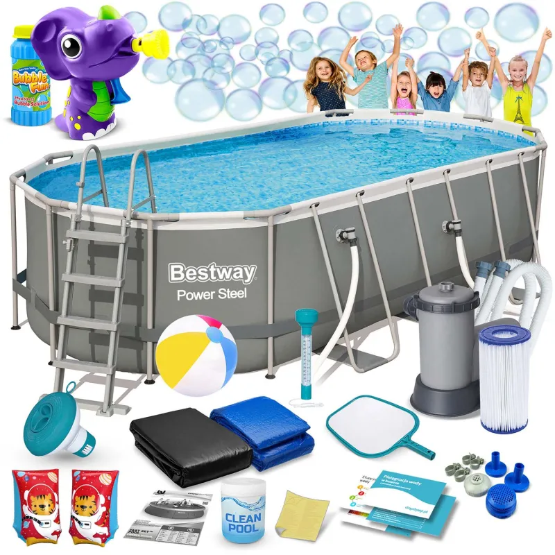 Bestway 56710 Gartenpool 549 x 274 x 122 cm 17in1 mit stabiler Konstruktion