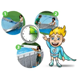 Stahlrahmenpool, ideal zum Entspannen im Garten an heißen Tagen
