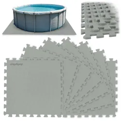 Schaumstoffmatte unter Pool Puzzle 50 x 50 cm 8 Stk