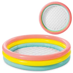Aufblasbares Kinderbecken 3 Farben 114 x 25 cm INTEX 57412