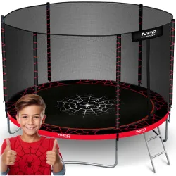 Gartentrampolin 6ft/183cm mit äußerem Netz und Leiter Neo-Sport