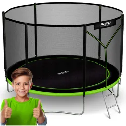 Neo-Sport Gartentrampolin 10ft/312cm mit äußerem Netz und Leiter