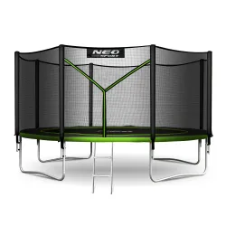 Neo-Sport Gartentrampolin 12ft/374cm mit Außennetz und Leiter