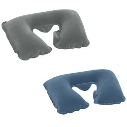 Geflocktes Reisekissen Croissant 2 Farben 46 x 28 cm Bestway 67006 blau